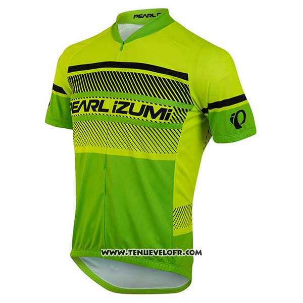 2017 Maillot Ciclismo Pearl Izumi Vert et Jaune Manches Courtes et Cuissard